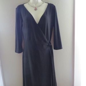 Size 8 Jones New York Wrap Black Dress